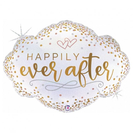 GLOBO MYLAR HAPPILY EVER AFTER  91CM