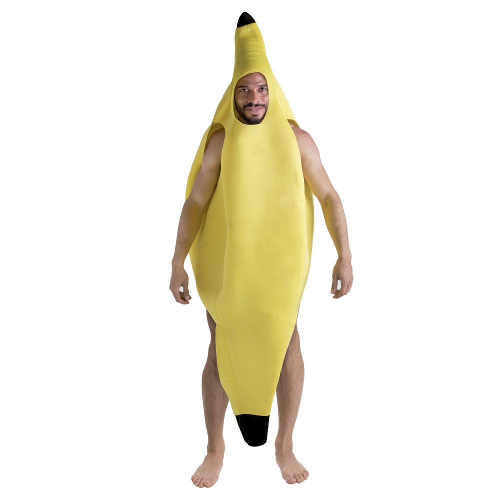 Xtinmee 6 piezas de disfraz unisex de plátano para adultos de 49.2  pulgadas, juego de disfraz de fruta amarilla, atractivo traje de plátano de  lujo