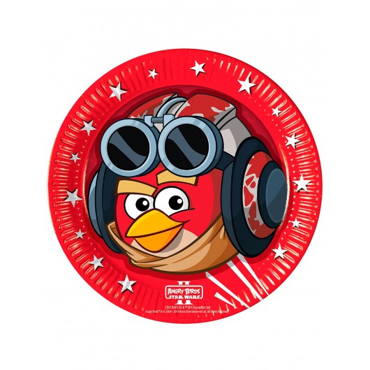 8 PLATS ANGRY BIRDS STAR WARS 23CM