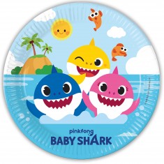 Kit Combo Baby Shark Azul Deco Cumpleaños