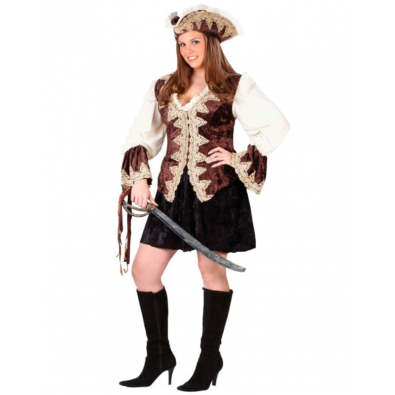 Revolucionario Consumir Prueba de Derbeville Disfraz de pirata deluxe para mujer (xxl) | Party Fiesta