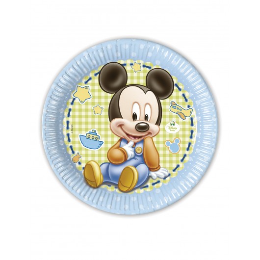 8 PLATS MICKEY MOUSE BABY 23CM