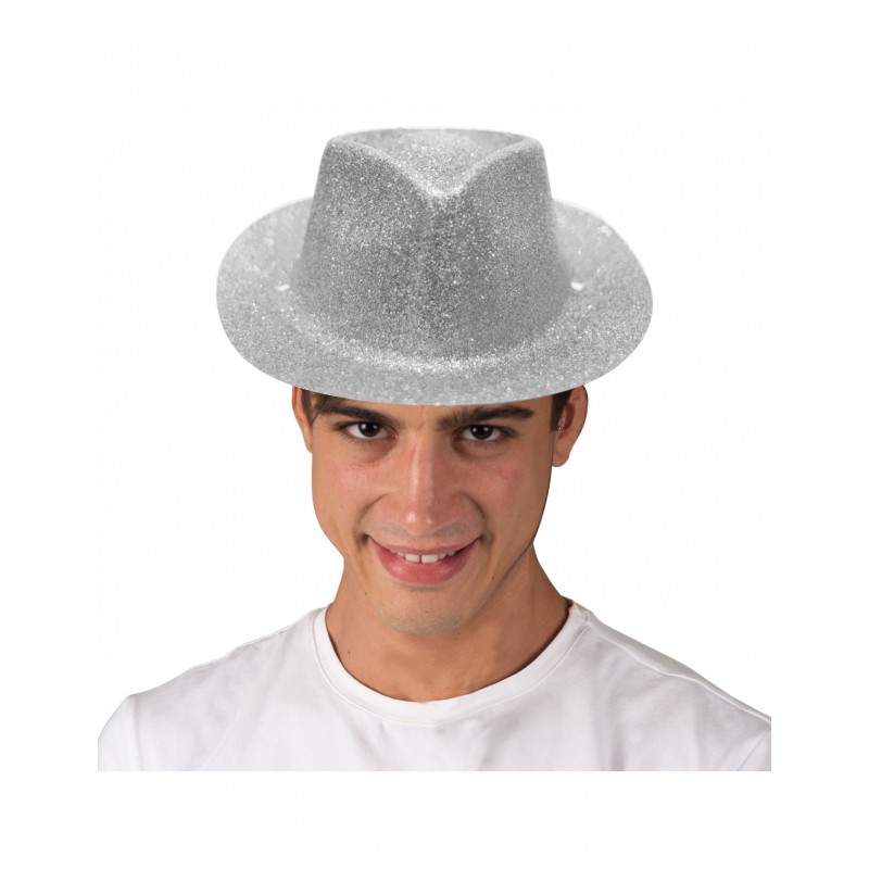 discordia Pesimista contraste Sombrero cowboy brillante plata para adulto | Party Fiesta