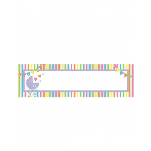 BANNER PERSONALIZABLE BABY SHOWER PASTEL