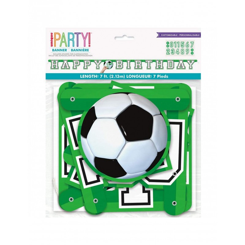 Stickers Para Globos - Feliz Cumpleaños Futbol