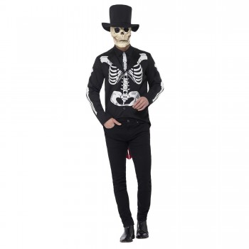 acoplador Llorar Sombreado Disfraz de esqueleto día de los muertos para hombre | Party Fiesta
