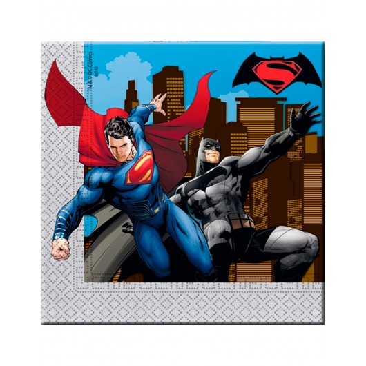 20 SERVILLETAS BATMAN VS SUPERMAN 33X33CM