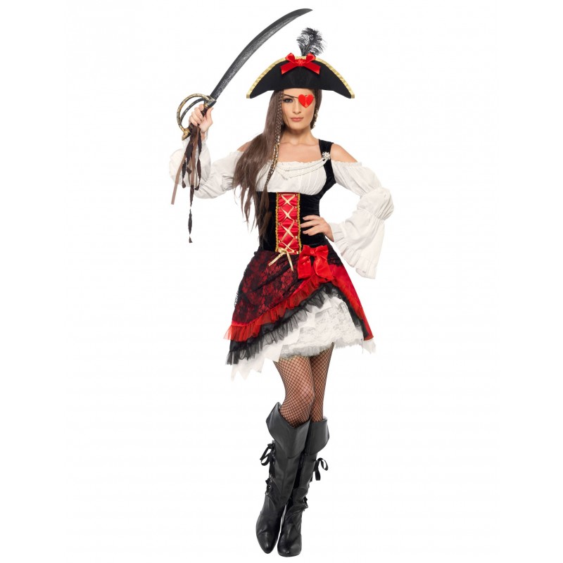 Hospitalidad adolescentes estante Disfraz pirata elegante para mujer (m) | Party Fiesta