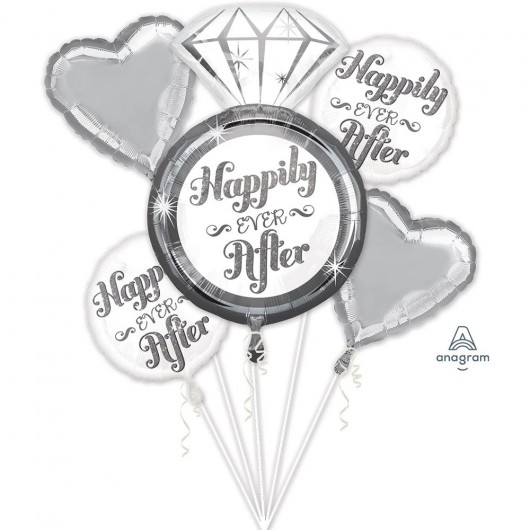 BOUQUET 5 GLOBUS HAPPILY EVER AFTER INFLATS AMB HELI