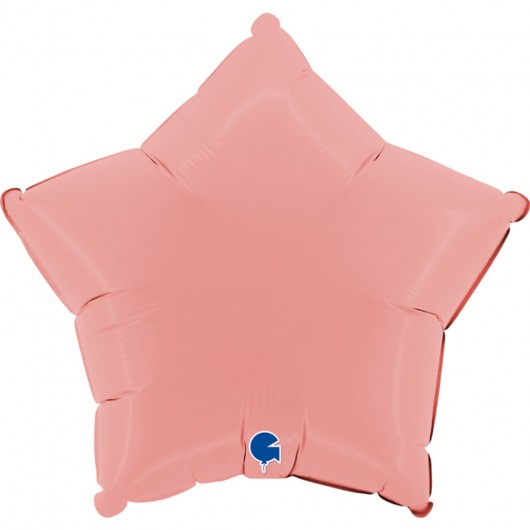 Mylar-Ballon Stern rosa macaron 45 cm