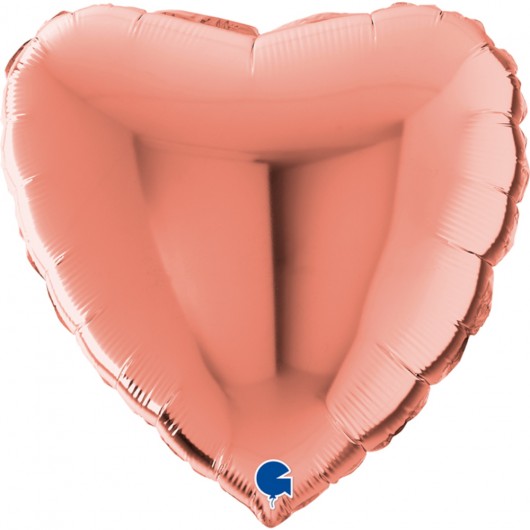 Formballon Herz rosegold 56 cm