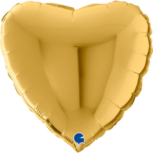 Formballon Herz gold 56 cm