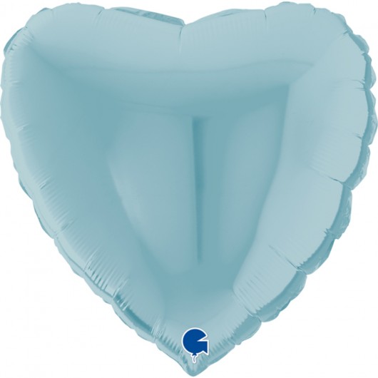 Formballon Herz pastellhellblau 56 cm