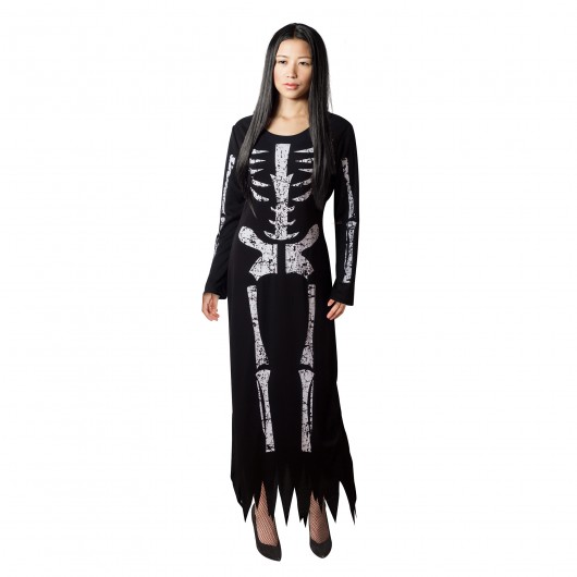 Kostüm für Damen langes Skelett