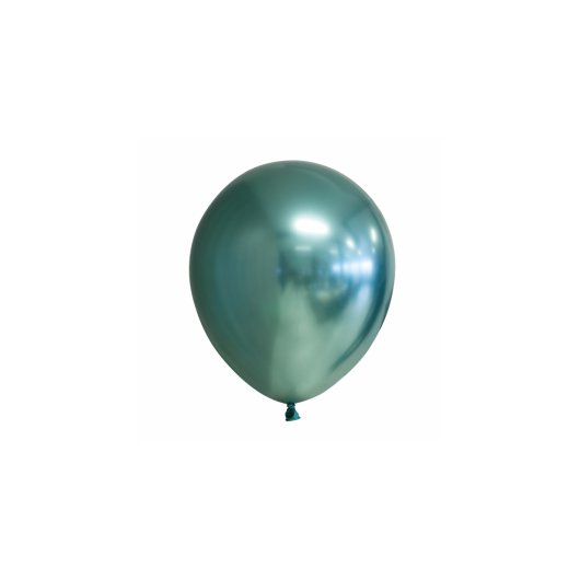 10x Ballon grün chome 30 cm