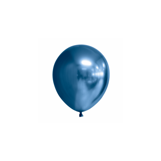 10x Ballon blau chome 30 cm