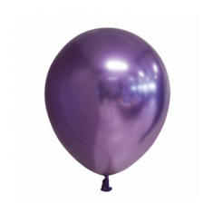 10x Ballon purpur chome 30 cm