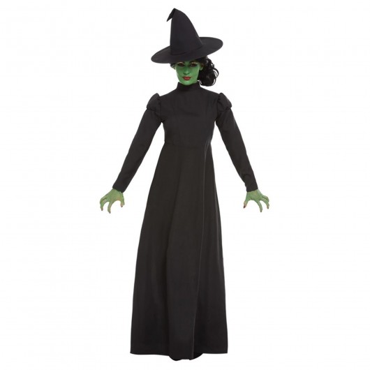 Kostüm böse Hexe des Westens, schwarz, mit Kleid und Hut