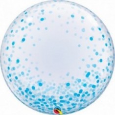 Bubble-Ballon Konfetti blau...