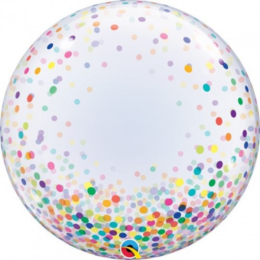 Bubble-Ballon Konfetti bunt 60 cm