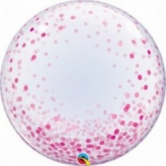 Bubble-Ballon Konfetti rosa...