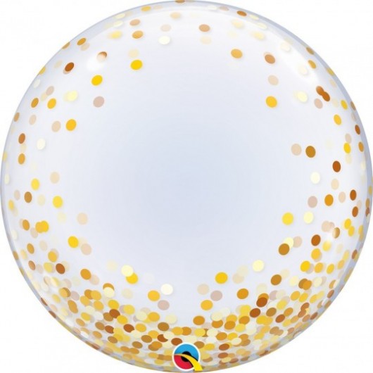 Deko-Bubble goldene Punkte 60cm