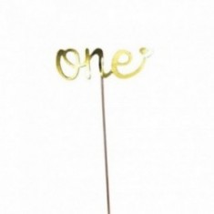 cake Topper ''One'' gold