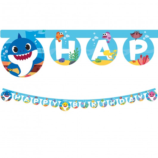 Girlande Happy Birthday Baby Shark