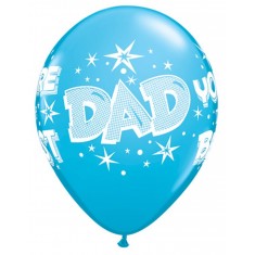 6x Latexballon 'Dad the best'