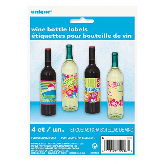 Etiketten für Wein lustiges Sommermotiv