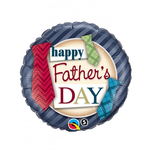 Mylar-Ballon 'Happy Father Day' Krawatten