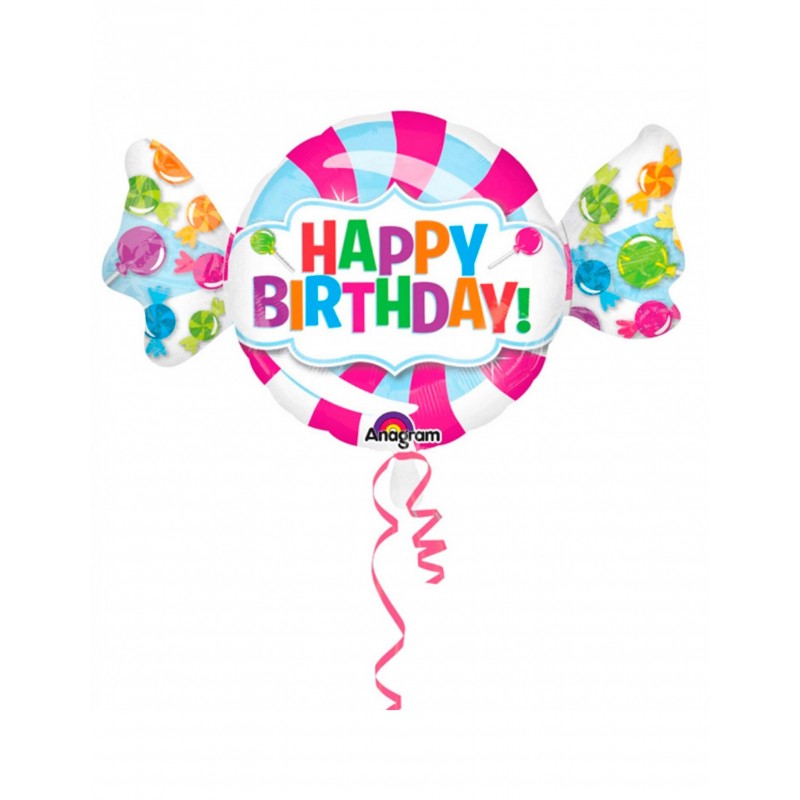 Mylarballon 'Happy Birthday' Bonbon