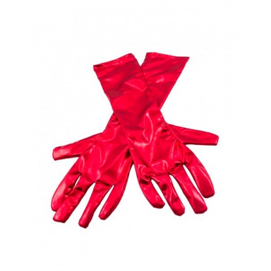 Handschuhe glitzernd rot