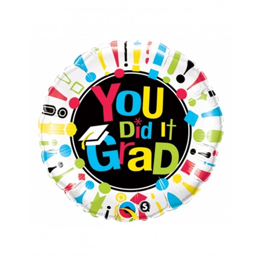 Mylar-Ballon 'You did it grad'