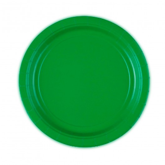 8x Teller grün 23 cm