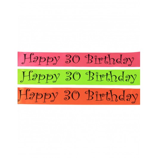 Schärpe 'Happy 30 Birthday'