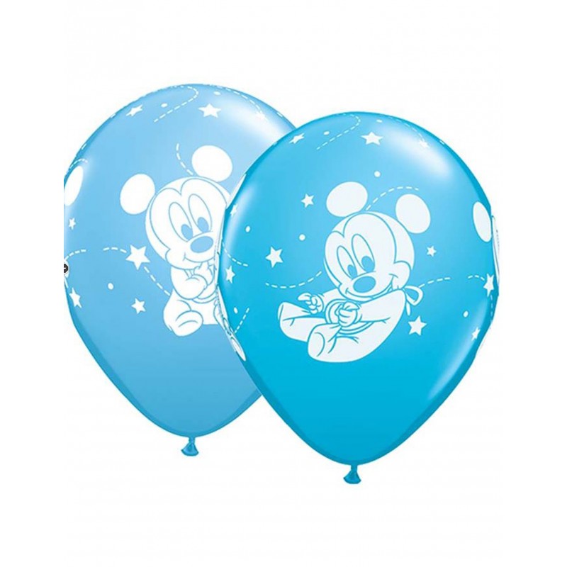 6x Latexballon Baby Mickey Sterne