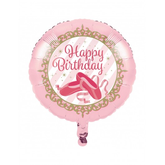 Mylar-Ballon Tänzerin HAppy Birthday 45 cm