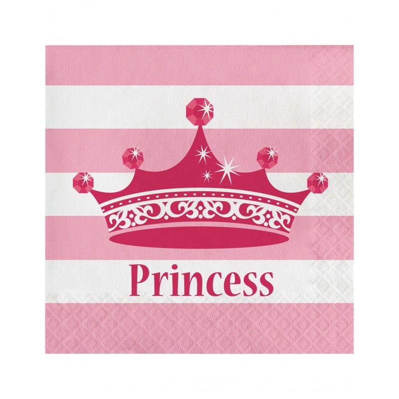 16x Serviette Geburtstag Prinzessin 33 x 33 cm
