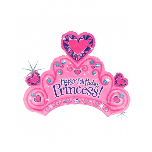 Formballon Prinzessinnenkrone pink 86 cm