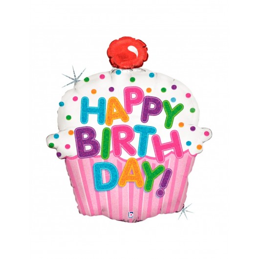 Formballon Cupcake Happy Birthday 71 cm