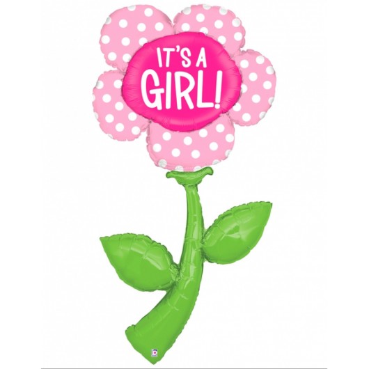 Formballon Blume “It's a girl” 152 cm