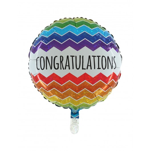 Mylar-Ballon Congratulations Chevron 45 cm