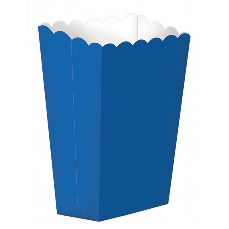 10X Popcorn Schächtelchen Blau 18 cm