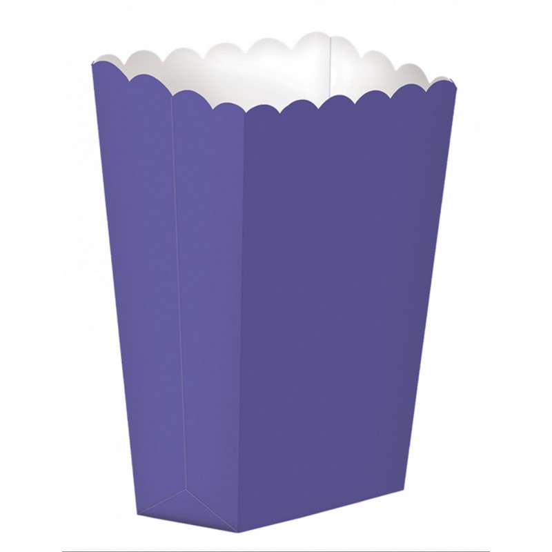 10x Popcorn-Schächtelchen purpur 18 cm