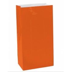 12X Papiertütchen Orange 16 cm