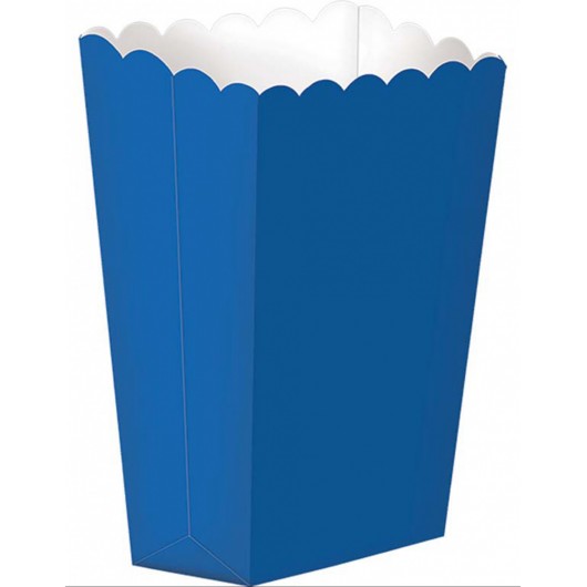 5X Popcorn Schächtelchen Blau 13 cm