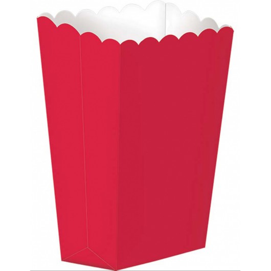 5x Popcorn-Schächtelchen rot 13 cm