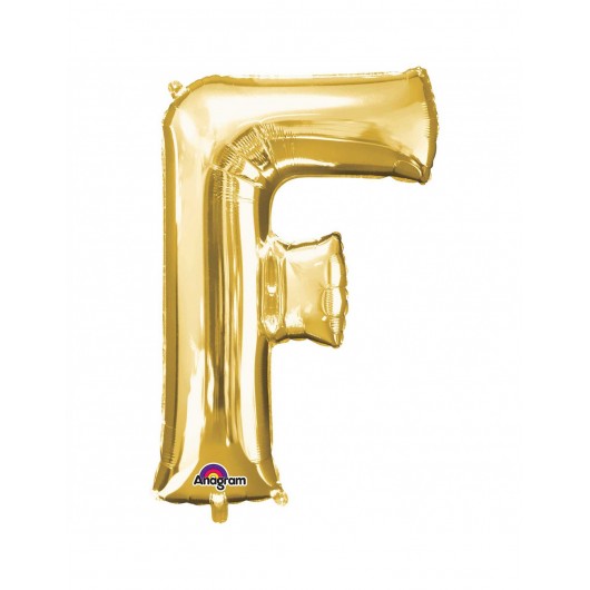 Formballon Buchstabe F gold 86 CM