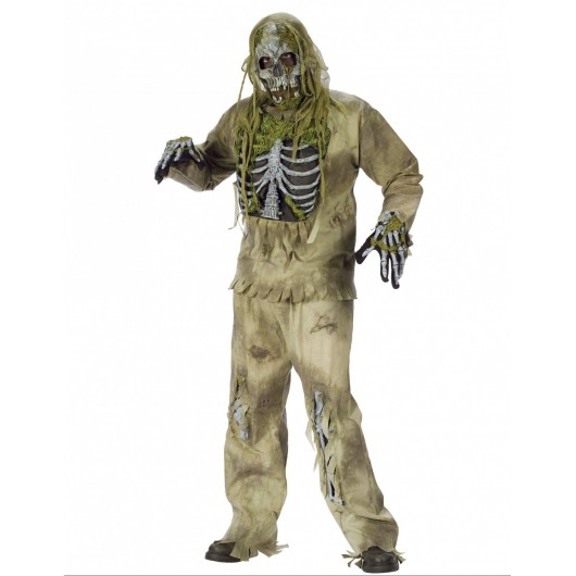Skelett Zombie Kostüm für Herren (Einheitliche Größe)